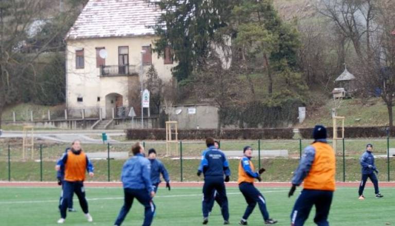 Trening nogometašev Nafte