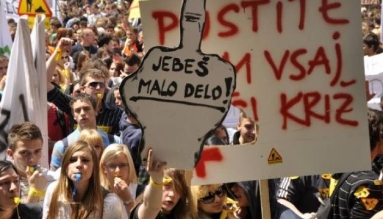 Foto: študentsko-dijaške demonstracije (Zoran Vogrinčič)