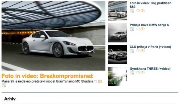 Vsaka rubrika je sedaj dobila svojo podstran, kjer je prikaz novic enostavnejši.