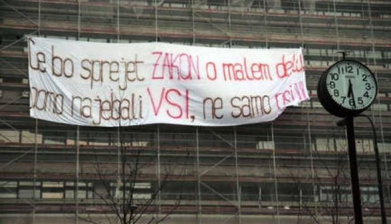 Študenti so že izrazili svoj protest zoper spremembe (Foto: Žurnal24, Fiki)
