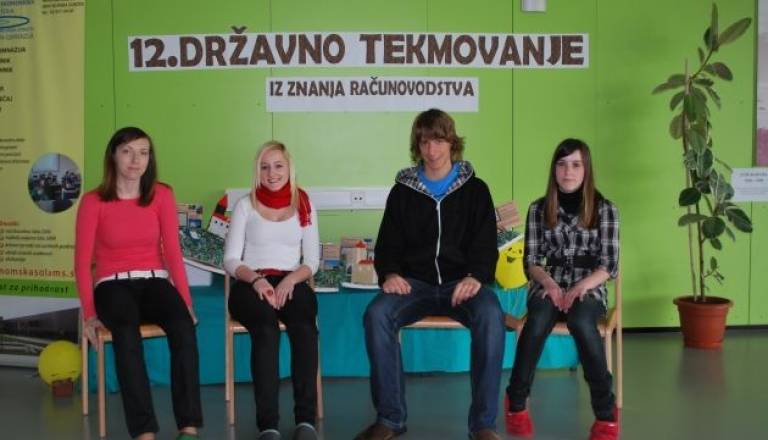 Prejemniki zlatega priznanja na tekmovanju iz znanja računovodstva