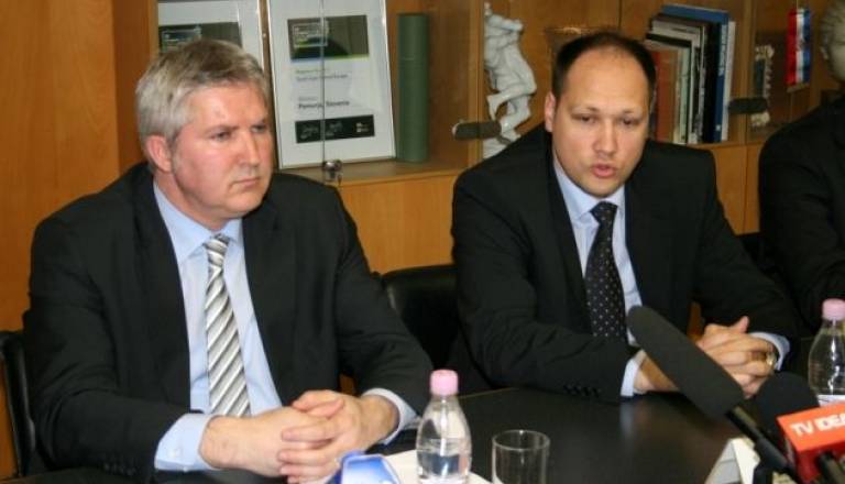 Soboški župan Anton Štihec in direktor Bisola Uroš Merc