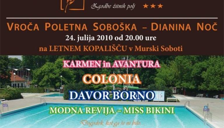V soboto Vroča poletna soboška - Dianina noč