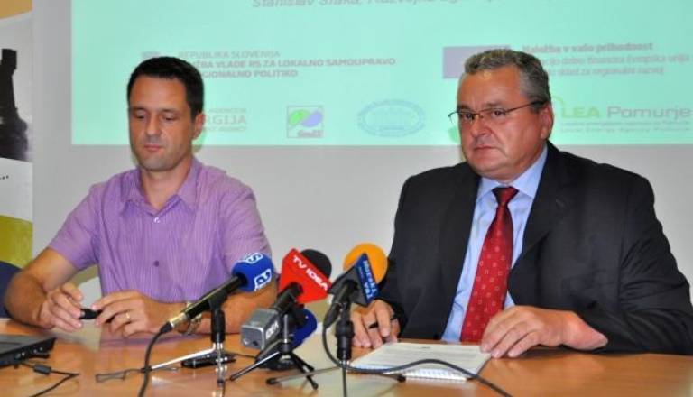 Bojan Vogrinčič (LEA Pomurje) in Stanislav Sraka (Razvojna agencija Sinergija)