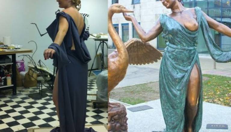 Pomurska lepotica Danica Lovenjak je svoje obline posodila muzi Erato.