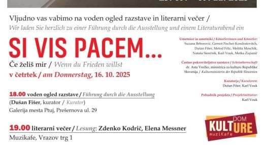 VODEN OGLED RAZSTAVE IN LITERARNI VEČER – SI VIS PACEM…