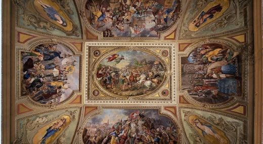 Likovna ustvarjalnica: Freska v UGM / Kako so prišli tja gor?
