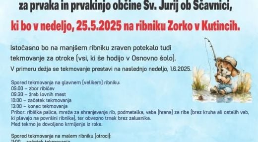 Ribiško tekmovanje za prvaka in prvakinjo občine Sveti Jurij ob Ščavnici