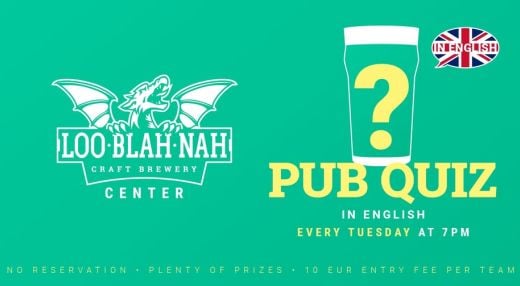 Pub Quiz in ENGLISH - every Tuesday at 7 PM