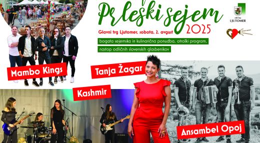 Prleški sejem 2025: Tanja Žagar, Mambo Kings, Ansambel Opoj, Kashmir