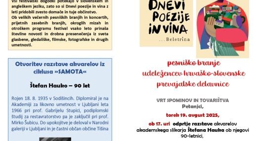 Otvoritev razstave akvarelov iz ciklusa »Samota« Štefana Hauka