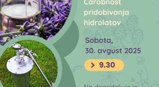 Delavnica destilacije – čarobnost pridobivanja hidrolatov