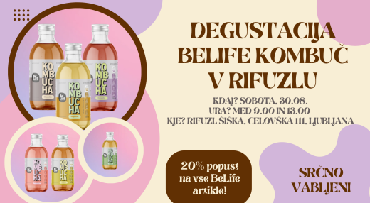 Degustacija BeLife kombuč v Rifuzlu!