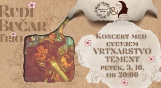 Rudi Bučar Trio - koncert med cvetjem