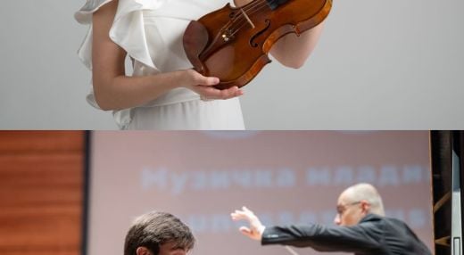 Goce Zlatev, klavir in Patricija Avšič, violina