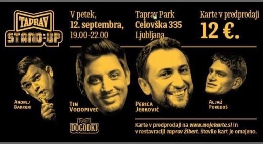 Taprav stand-up: Perica Jerković, Tin Vodopivec, Andrej Bakreni, Aljaž Poredoš