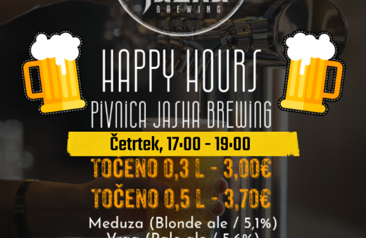 Happy Hour v pivnici Jasha Brewing