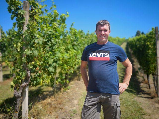 Robert Šerbinek se letošnje letine grozdja veseli.