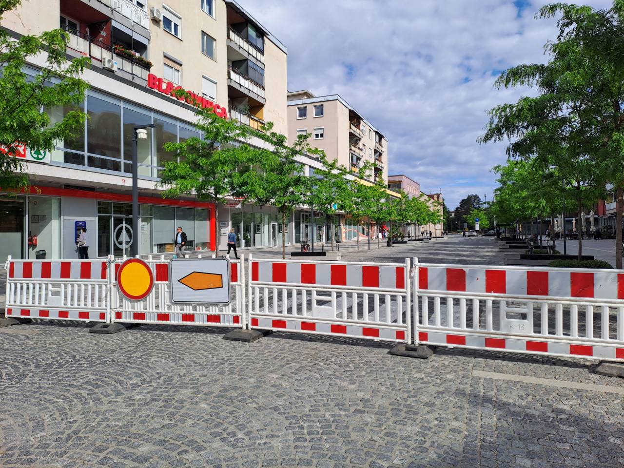 FOTO: V Murski Soboti zaprt del ulice
