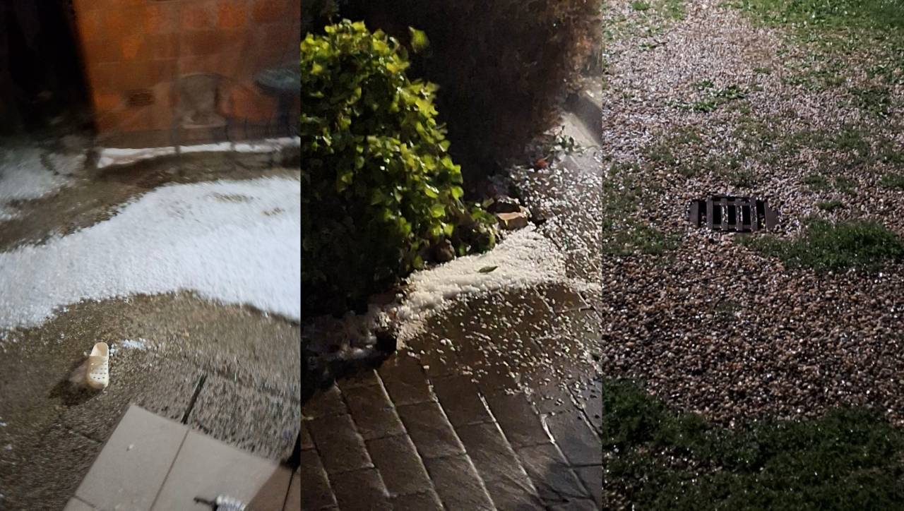 FOTO in VIDEO: Pomurje dosegla obsežna nevihtna fronta, ponekod že klestila toča