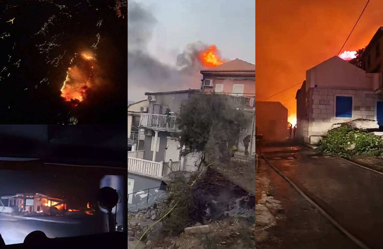 FOTO in VIDEO: Pekel na Omišu, ogenj dosegel središče mesta, evakuiranih najmanj tisoč ljudi