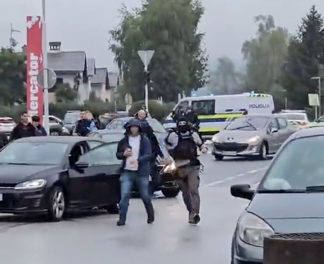 VIDEO: Tako se je končal beg 21-letnega osumljenca v Radovljici