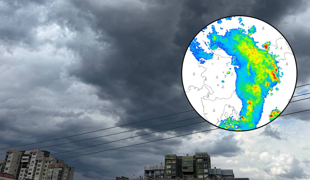 Pozor, Štajerski se približuje intenzivna nevihtna linija: Meteorologi opozarjajo na veliko nevarnost toče