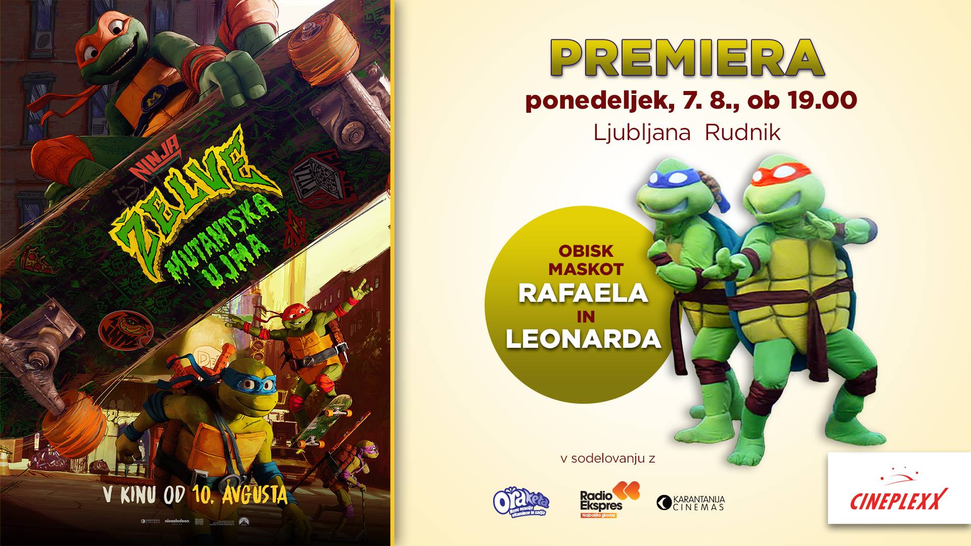 Premiera Ninja želve