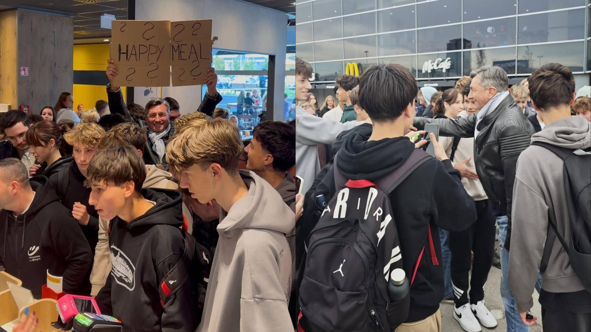 'Kompletna štala' v McDonald’su: Pahor izpolnil prošnjo 13-letniku iz Maribora