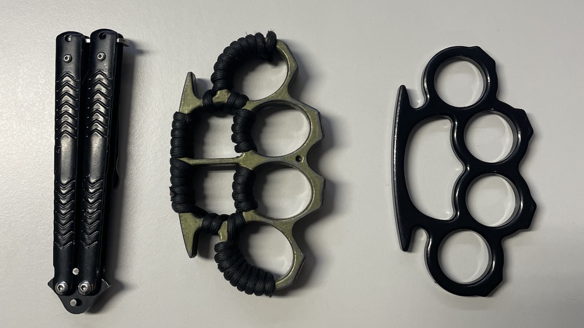 FOTO: Kaj vse so na včerajšnjem shodu zasegli policisti?