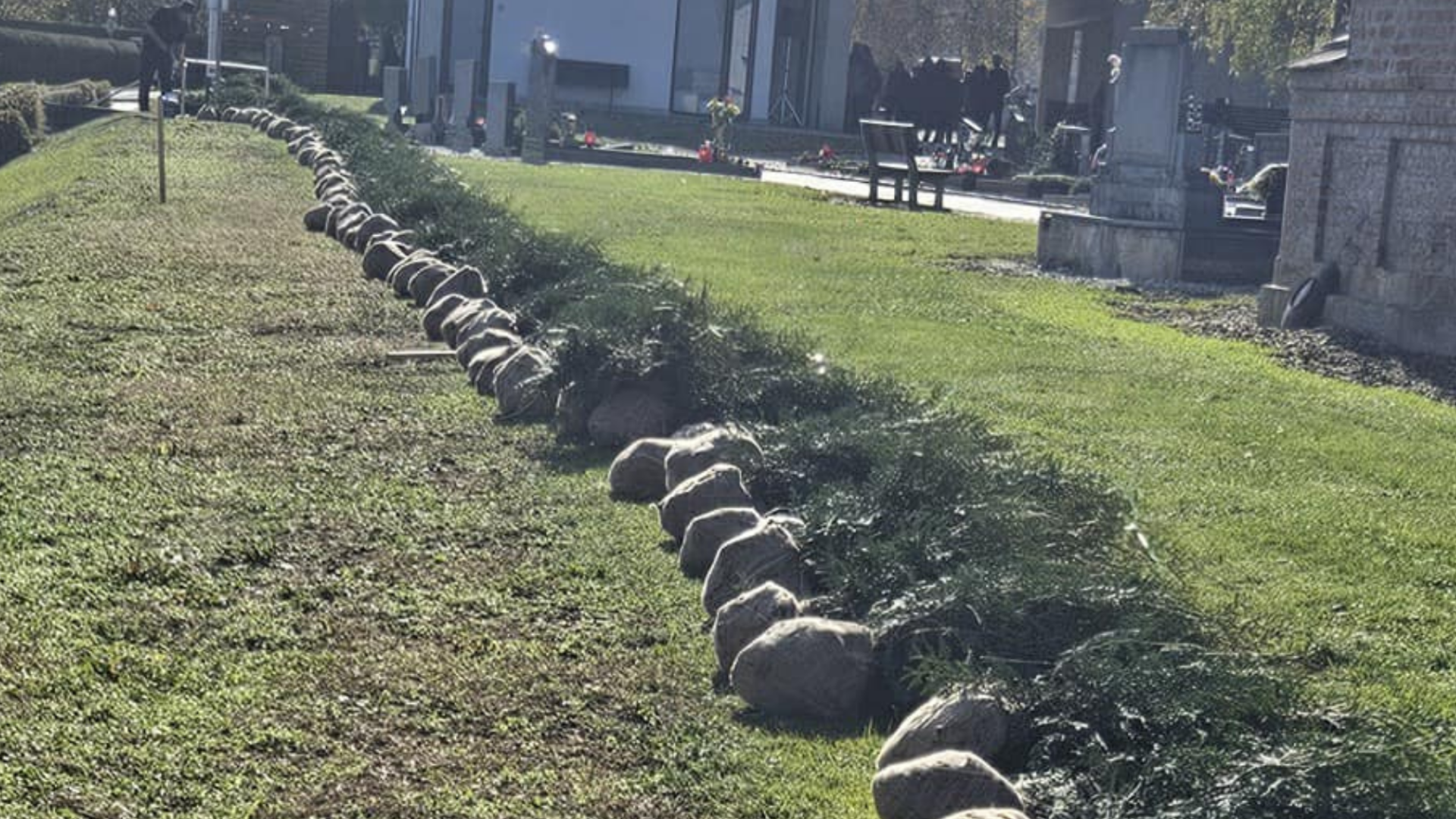 Na pokopališču zasadili nove ciprese in uredili parkirišče