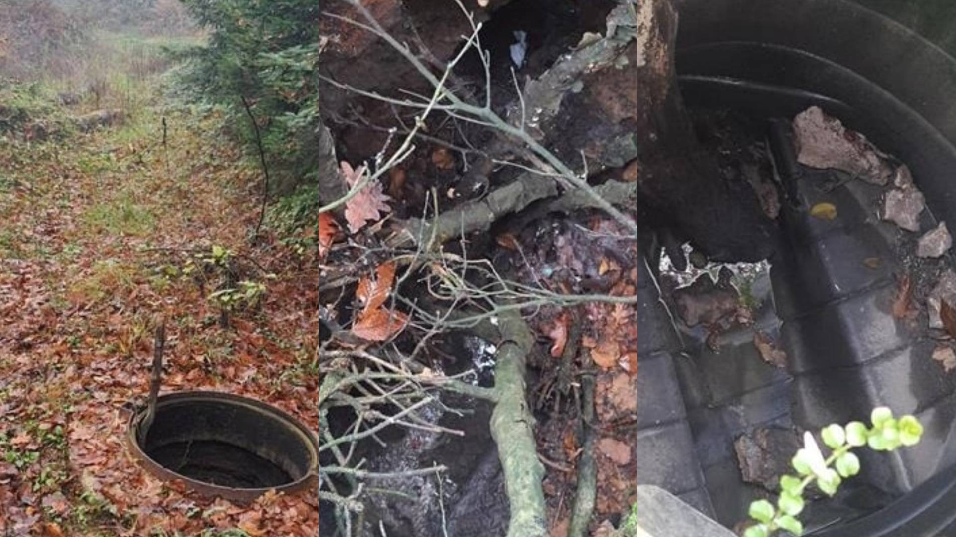 FOTO: V bližini romskega naselja povzročili škodo na kanalizaciji, primer prijavljen policiji