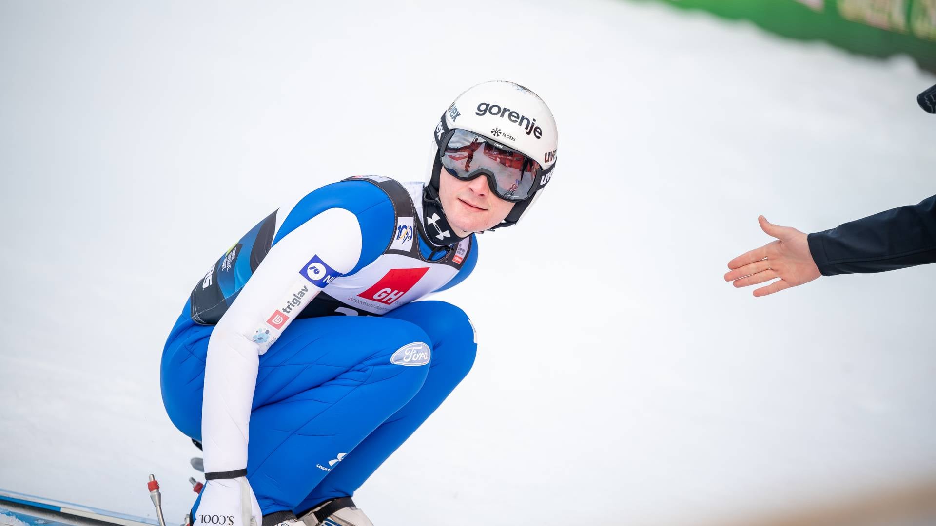 Drama na treningu: Domen Prevc po izjemnem skoku grdo padel