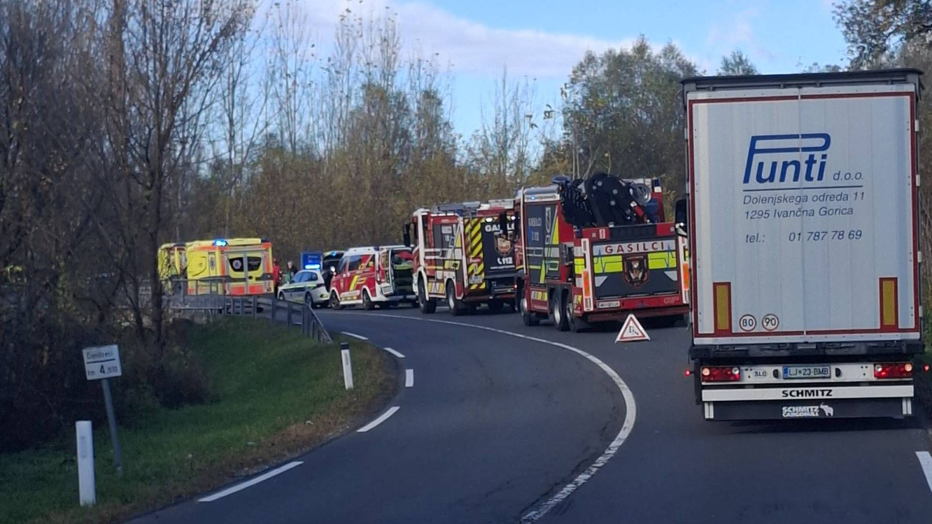 Počilo na mostu čez Muro, cesta popolnoma zaprta