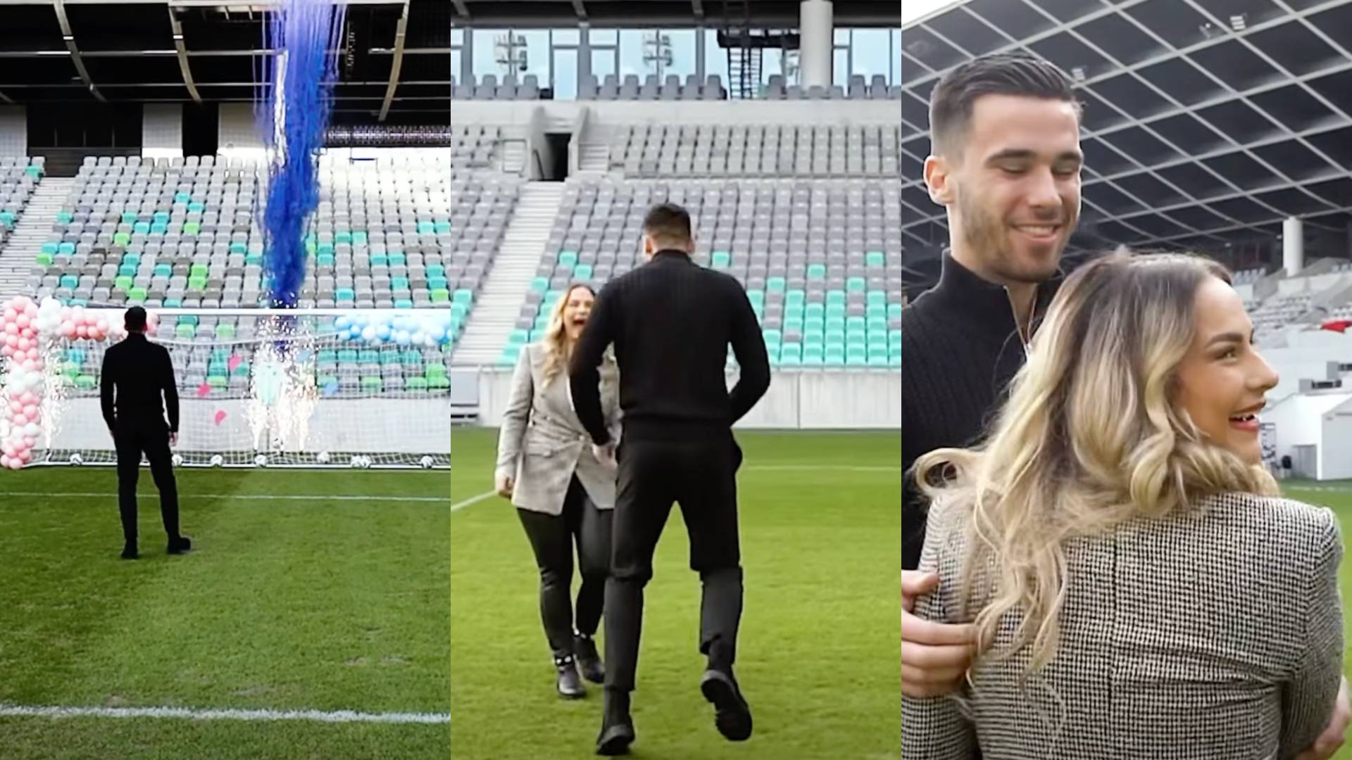 VIDEO: V Stožicah razkrili veselo novico, branilec Olimpije pričakuje sina