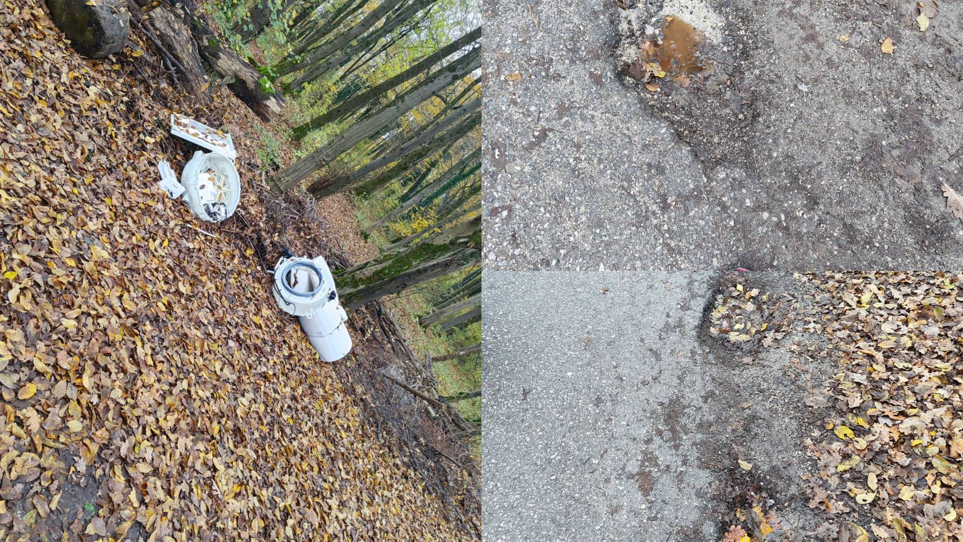 FOTO: Bralka o nevarni poti proti Tomačevemu: Katastrofa, luknja pri luknji, cesta se kar tanjša