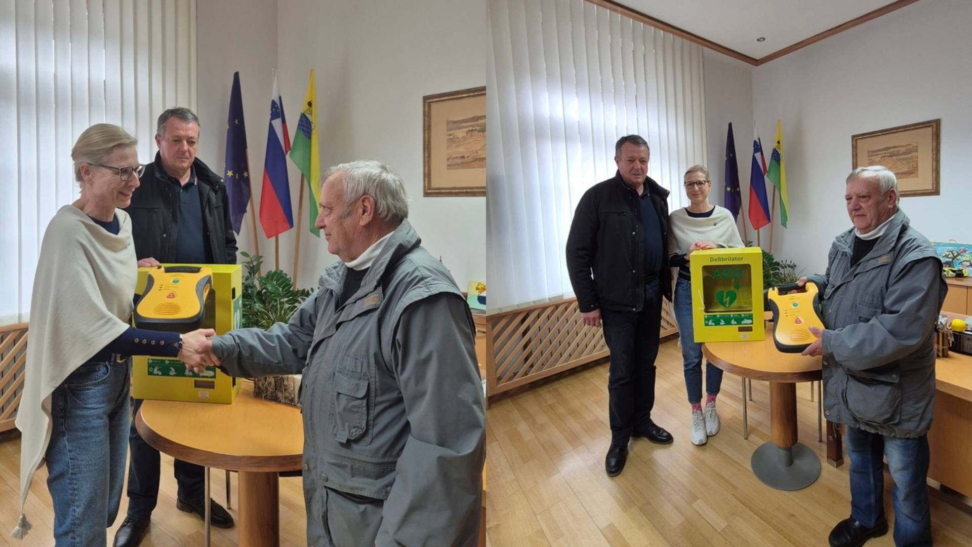 Še ena pomurska vas bogatejša za nov defibrilator