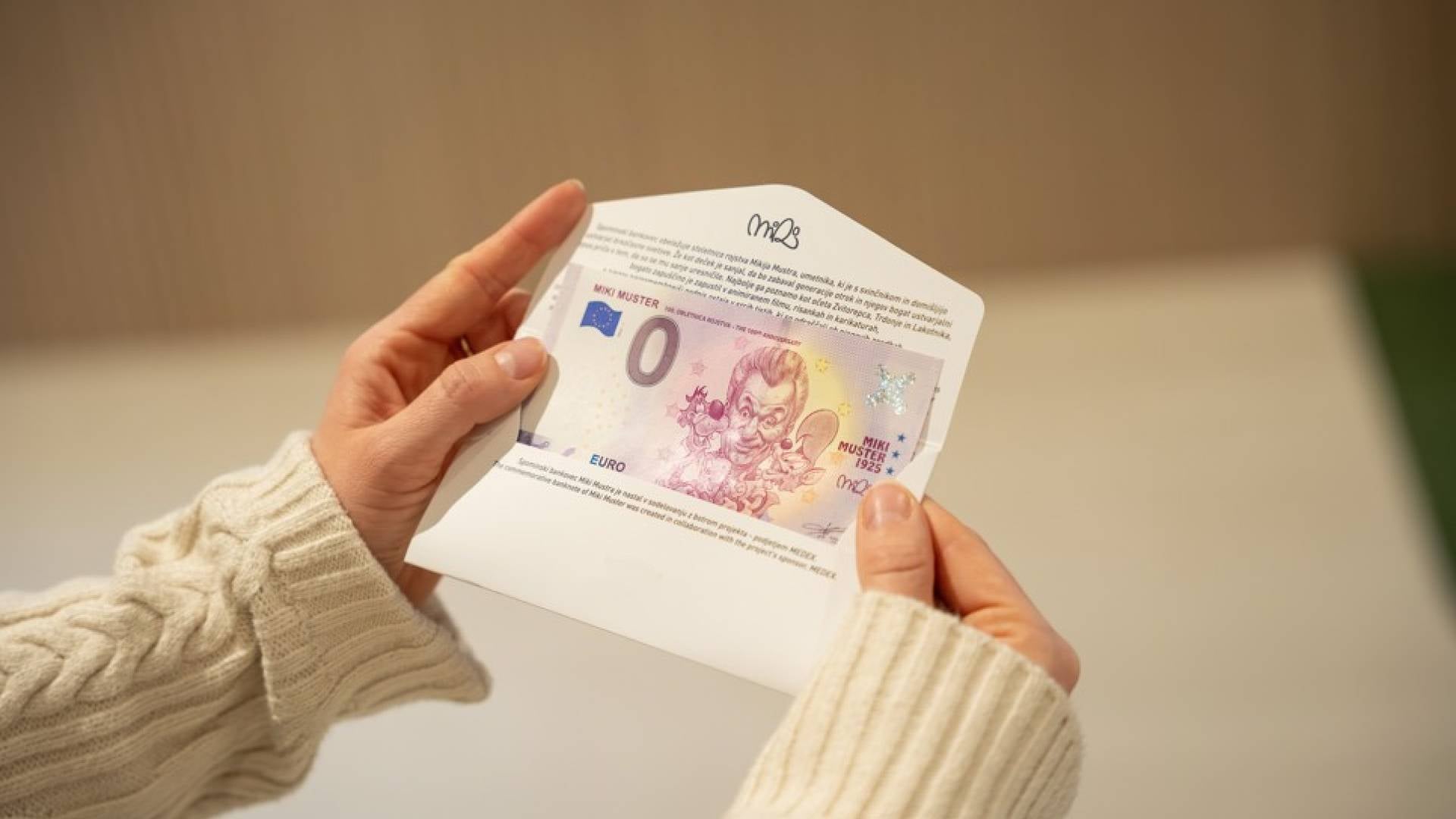 Ob stoletnici Mikija Mustra izšel tudi spominski bankovec