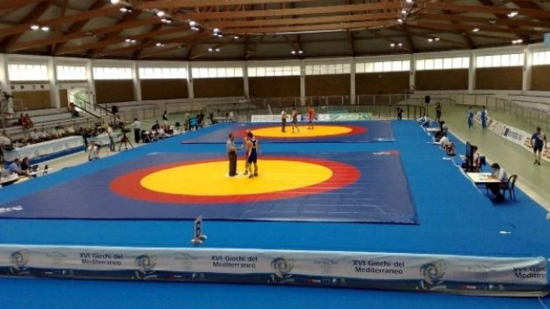 Dvorana Febo v Pescari, kjer se odvijajo rokoborski dvoboji  (foto: Željko Moičević)