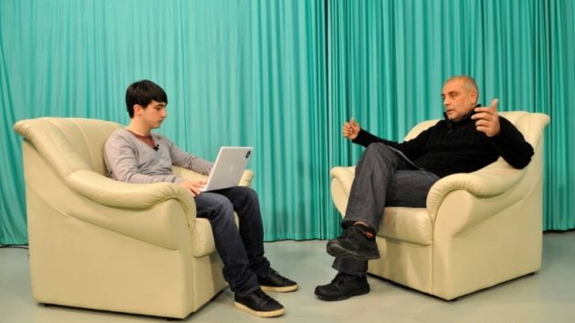 Na snemanju Intervjuja 2.0 z Darkom Kutošem