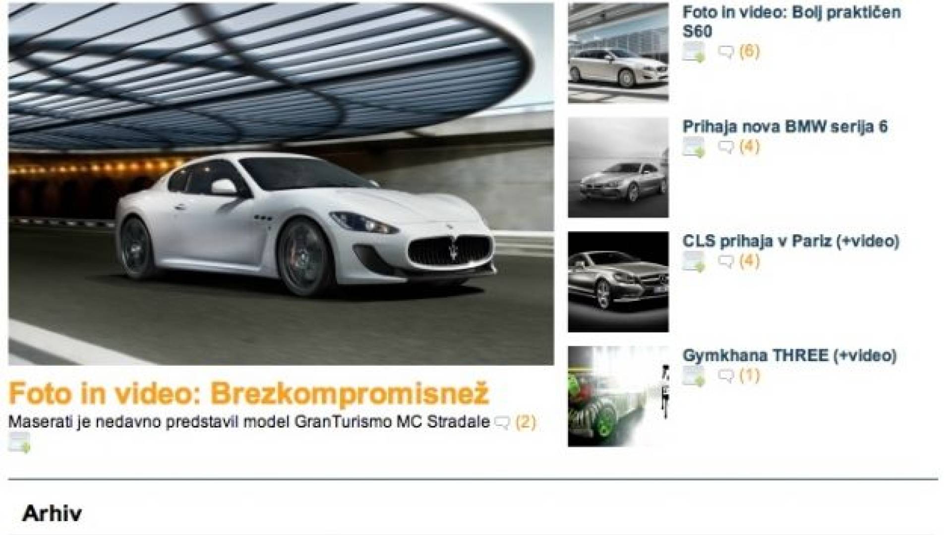 Vsaka rubrika je sedaj dobila svojo podstran, kjer je prikaz novic enostavnejši.