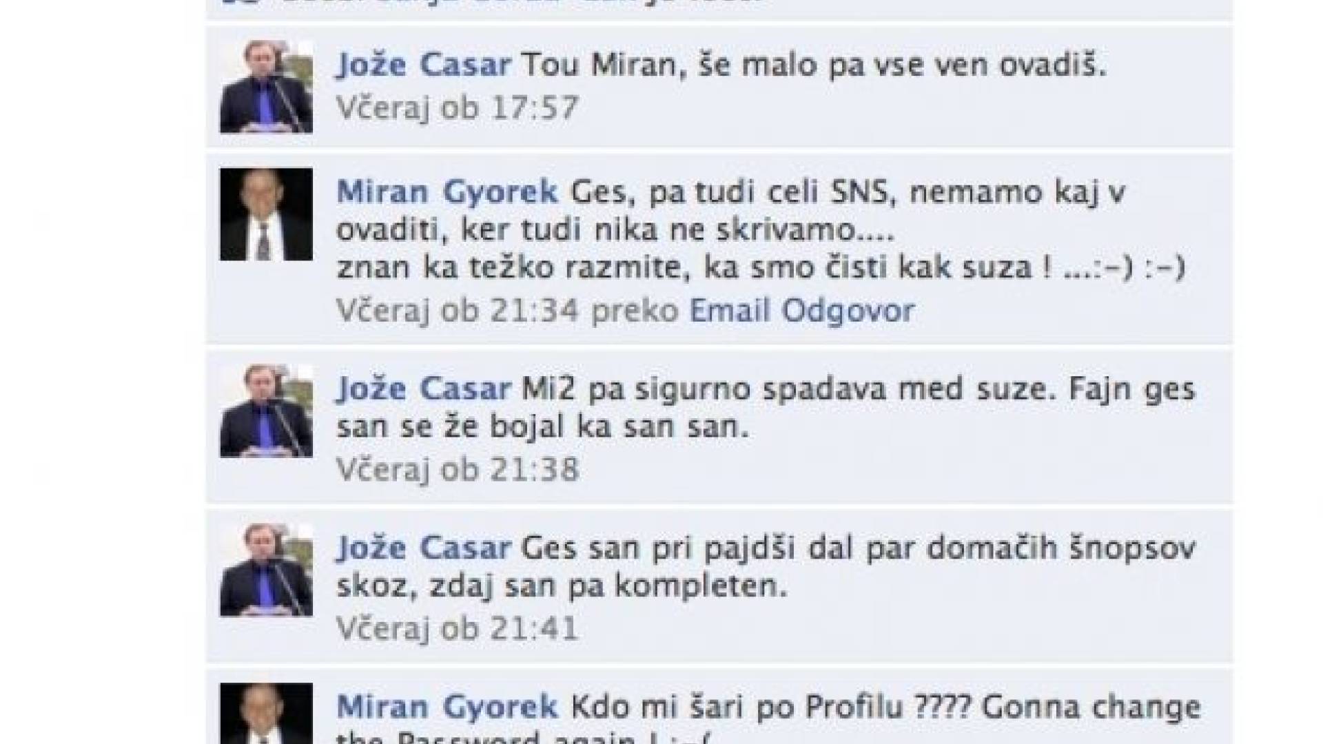  Debata na Facebooku med Casarjem in GyÃ¶rekom 
