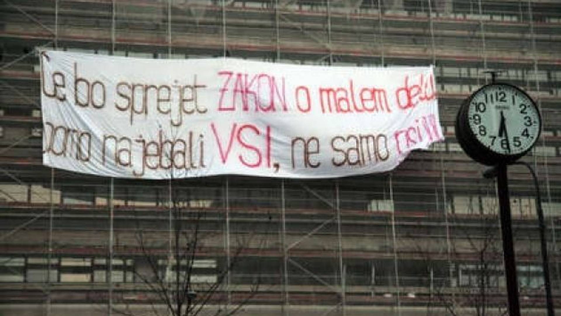 Študenti so že izrazili svoj protest zoper spremembe (Foto: Žurnal24, Fiki)