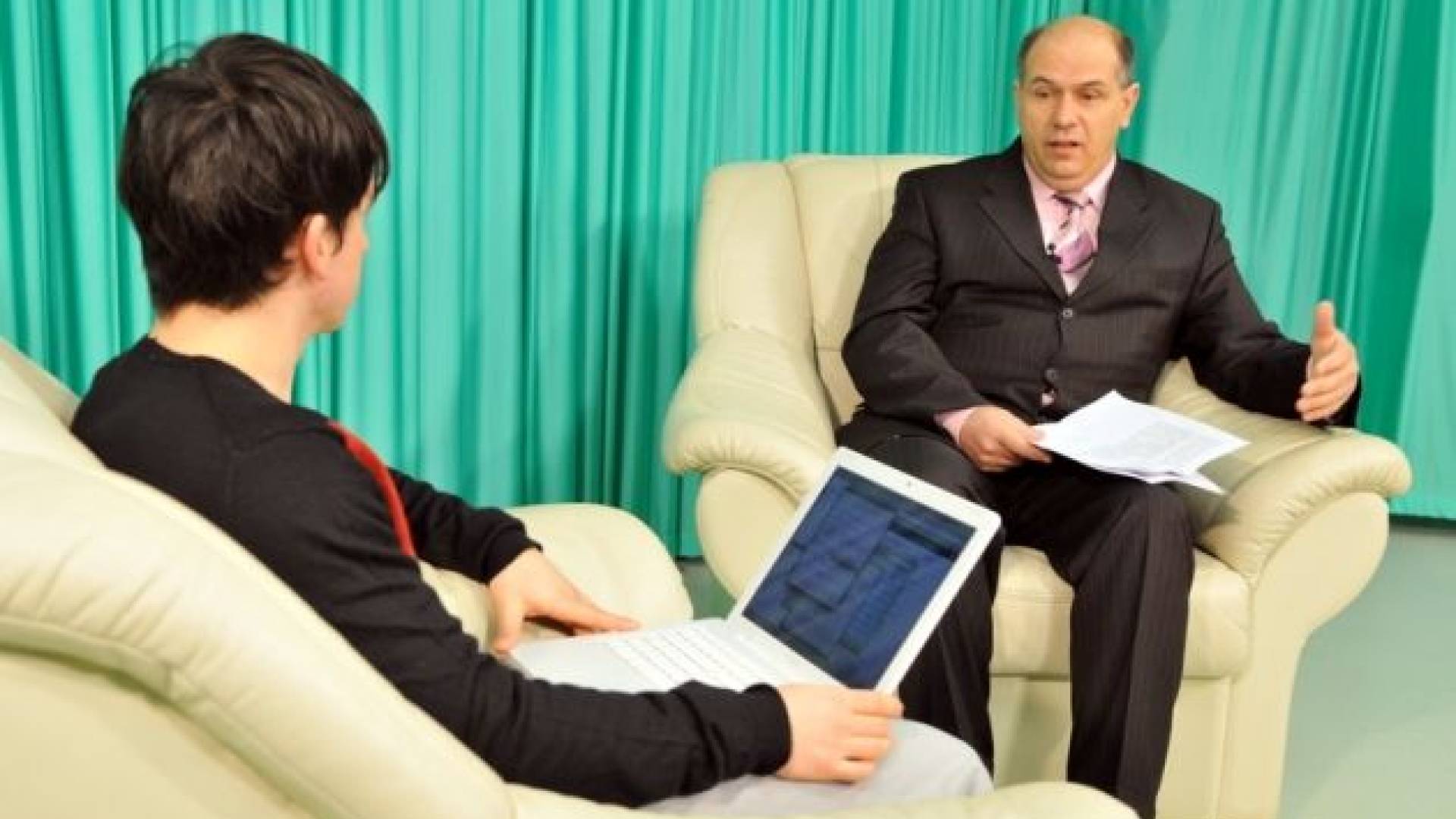 Na snemanju Intervjuja 2.0 z Dragom Ribašem