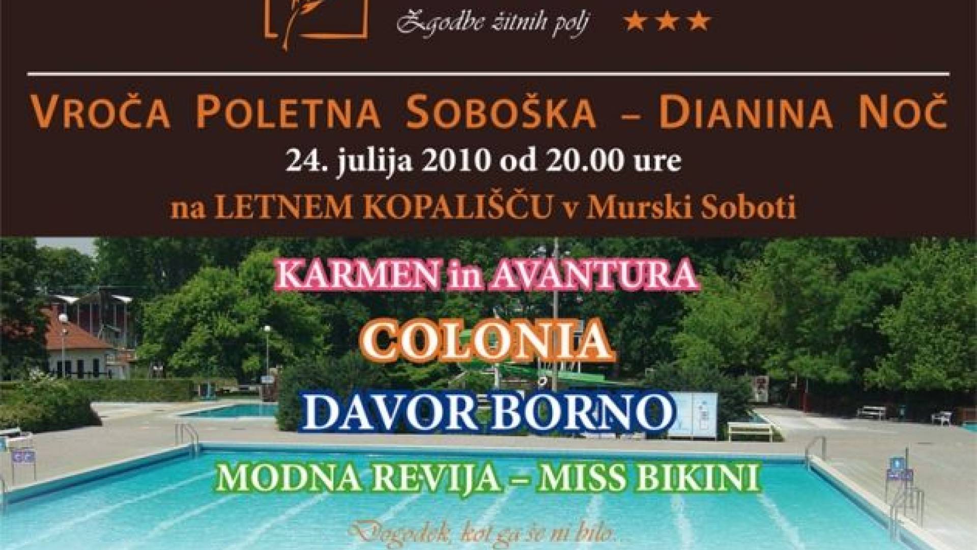 V soboto Vroča poletna soboška - Dianina noč