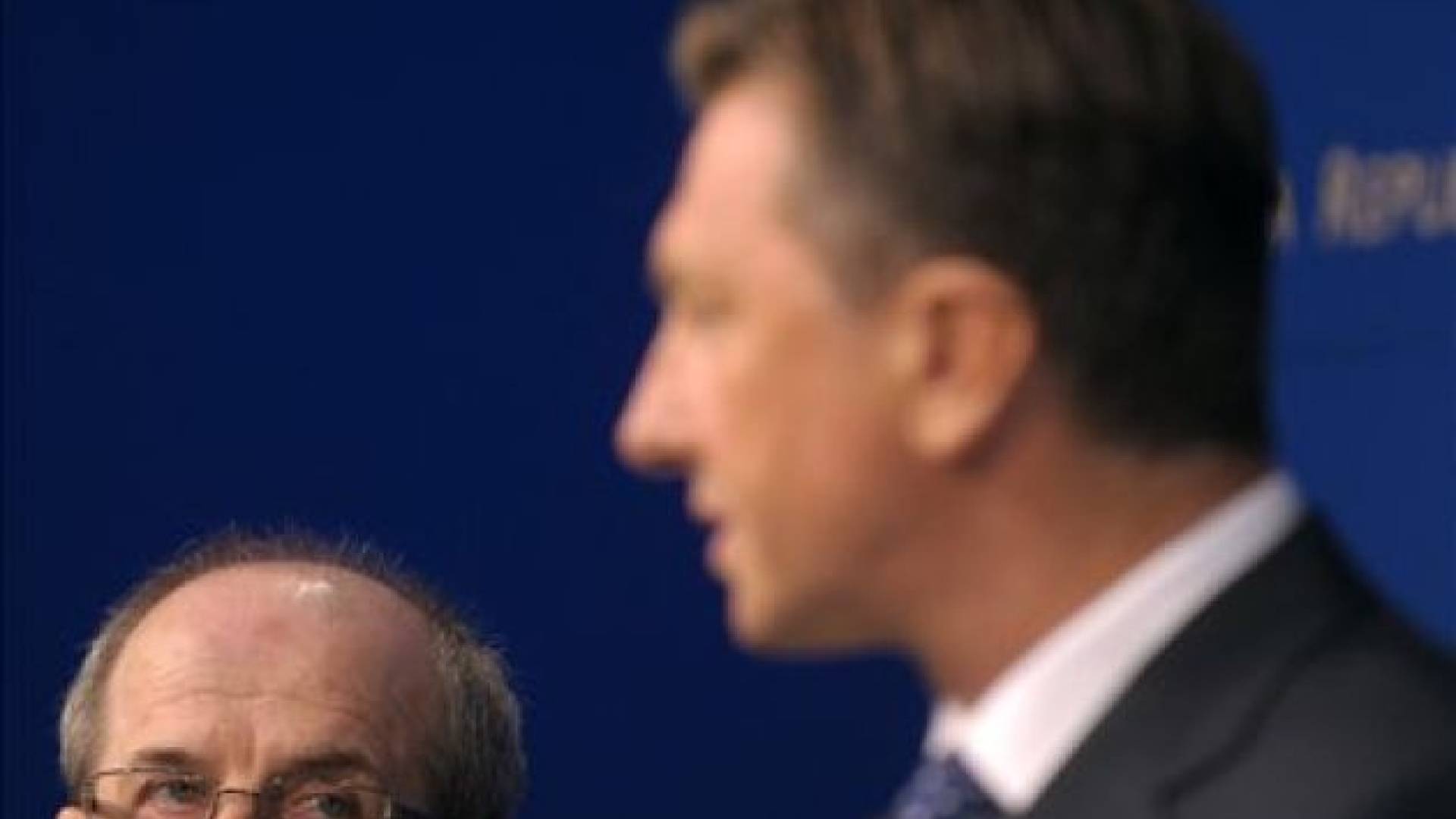 Minister Svetlik in Borut Pahor. vir: Siol.net