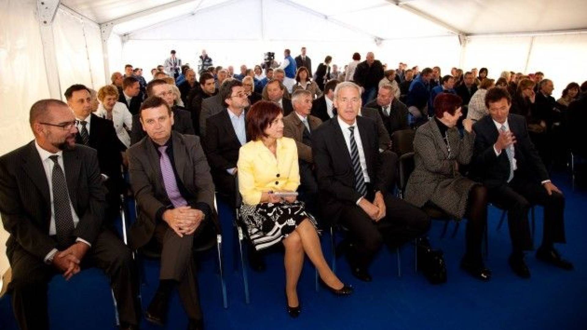 Od leve Vojmir Urlep, Anton Balažek, Gizela Štampar, Ernst Meijnders, Janja Bratož, Anton Južna