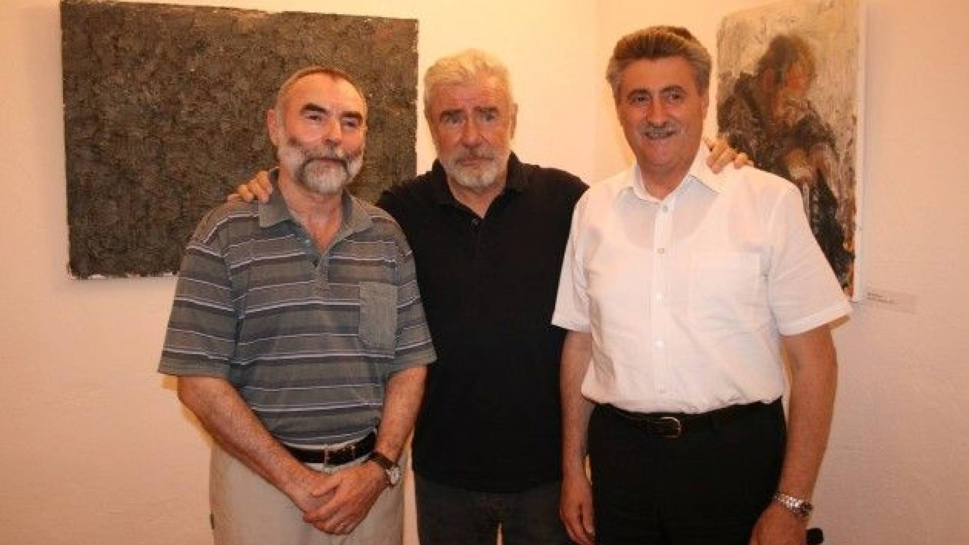 Na fotografiji od leve proti desni Franc Obal, Nikolaj Beer in Geza Erniša.