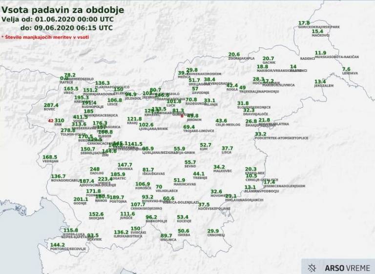 FOTO: Facebook stran ARSO Vreme