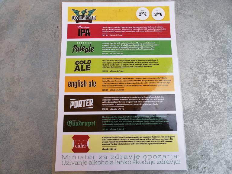 In se redna ponudba Loo-Blah-Nah kraft piv. 